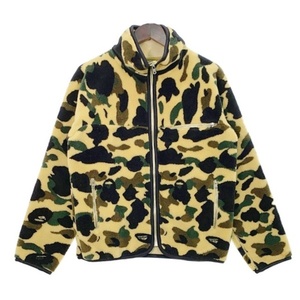 アベイシングエイプ 1st camo ボア フリースジャケット ブルゾン カモフラ 迷彩 ストリート XSサイズ A BATHING APE アウター DM10290■