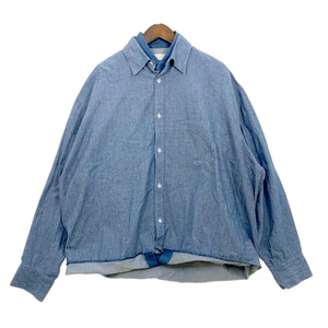 ネオンサイン Sandwich Denim Shirts サンドイッチ デニム シャツ レイヤード 長袖 1167 メンズ 48 L相当 neon sign トップス DM9031■