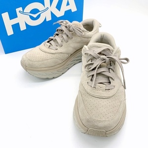 ホカオネオネ BONDI L SUEDE ローカットスニーカー シューズ 美品 F20021A アウトドア 箱付き メンズ 26.5cm HOKA ONE ONE 靴 DF9290■