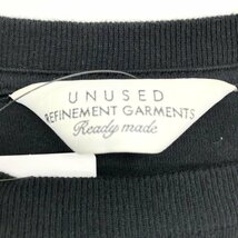 UNUSED 18AW L/S Tee ステッチ Tシャツ 長袖 カットソー カジュアル コットン メンズ サイズ1 ブラック系 アンユーズド トップス A2208◆_画像3