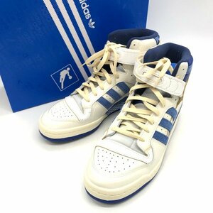 adidas Forum 84 White Blue HIGH フォーラム ハイカット エイジング加工 メンズ サイズ29.5㎝ マルチカラー系 アディダス 靴 B8484◆