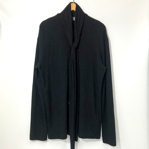 YOHJI YAMAMOTO HC-T31-177 ウール ストール付きCD カジュアルシャツ メンズ 3 ブラック系 ヨウジヤマモト トップス A3728◆