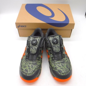 アシックス 限定色 WINJOB ウィンジョブ CP306 BOA MAGMA 安全靴 未使用 マントルグリーン×ハバネロ 26.5cm asics △ DW1227