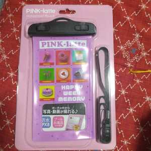 新品　未使用　ピンクラテ　スマートフォン用　防水　防塵　ポーチ　pinklatte　プール　海水浴　海　ウオータプルーフ　防水　スマホ