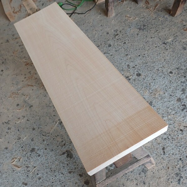 B-1510 【94×26×3.5cm】国産ひのき　板　まな板　テーブル　棚板　看板　一枚板　無垢材　桧　檜　DIY