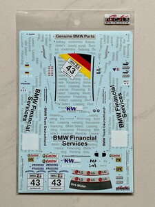 (SK-24144):1/24 BMW 320i E46(BMW Team Deutschland)#43 WTCC Race of Italy 2005 Dirk Muller,#16/17 マカオ2004 水転写デカールSK24144