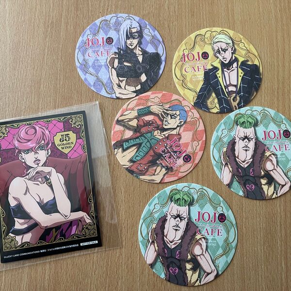 ジョジョの奇妙な冒険 JOJO ジョジョ トリッシュ JOJOカフェ コースター プロシュート ペッシ メローネ ホルマジオ