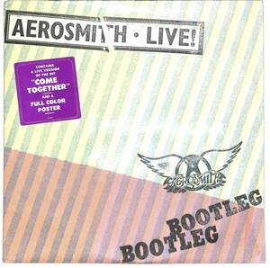 e0961/2LP/米/ハイプステッカー・ポスター付/STERLING刻印/Aerosmith/Live! Bootleg