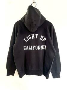 人気★Champion×STANDARD CALIFORNIA チャンピオン×スタンダードカリフォルニア 復刻トリコタグ 「LIGHT UP」 スウェットパーカー 黒 M