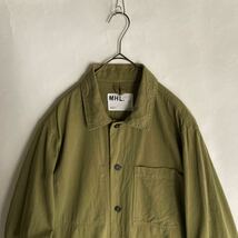 19AW MHL. LIGHT COTTON TWILL SHIRTS 日本製 マーガレットハウエル コットンツイル シャツ ボックスシルエット カーキ size M sk_画像4