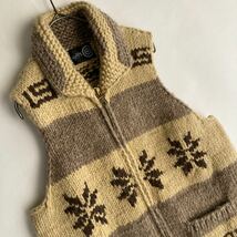 【初期】South2 west8 × CANADIAN SWEATER カナダ製 サウスツーウェストエイト 別注 カウチンベスト ハンドニット ナチュラルカラー_画像6