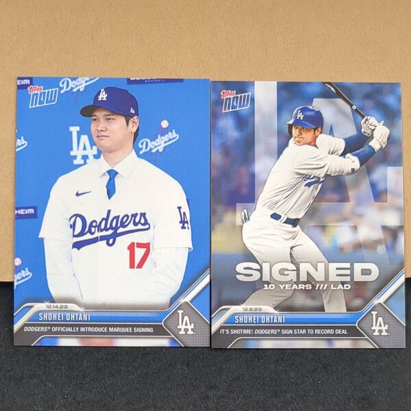 topps now 大谷翔平 ドジャース入団会見 2枚セット