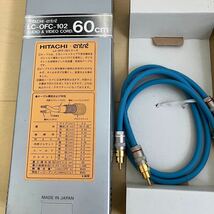 オーディオケーブル 2点セット　まとめ売り　HITACHI 日立　LC-OFC-102 60cmELC-6 Accuphase アキュフェーズ　L-10 1.0m現状品_画像3