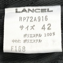 ランセル LANCEL 少し薄手 中綿 キルティングベスト ジャケット ジップアップ スタンドカラー ポリ100% 42 ブラック 黒 レディース_画像5