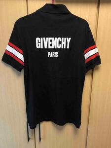 正規 19SS Givenchy ジバンシィ ロゴ スター 星 レザー パッチ 鹿子 ポロシャツ 黒 M CUBAN FIT BM7015300H