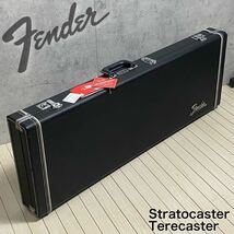 MS240129-1【美品】純正 Fender フェンダー Classic Series Wood Case Strat/Tele ハードケース ストラトキャスター テレキャスター用 鍵付_画像1