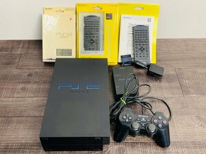 PS2本体◆プレイステーション2 SCPH-50000 本体 コントローラー マルチタップ DVDリモコン 縦置きスタンド SONY ソニー◆F0312