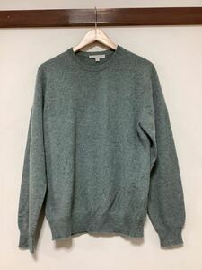 る1209 UNIQLO ユニクロ カシミヤセーター クルーネック M メンズ ダークブルーグレー系