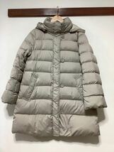 れ1237 UNIQLO ユニクロ ダウンコート グレージュ系 L レディース_画像1