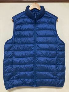 ろ1240 UNIQLO ユニクロ ウルトラライトダウン ダウンベスト L スモークブルー 軽量ダウン コンパクトダウン インナーダウン