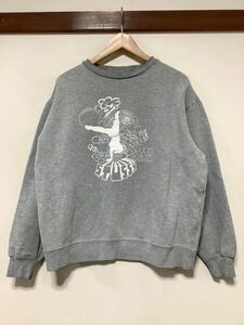 わ1246 STUSSY ステューシー スウェット トレーナー L グレー ブレイクダンス ストリート 裏起毛 