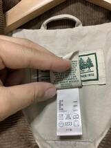 れ1298 L.L.Bean エルエルビーン ハンティングジャケット ダック地 ベージュ系 襟コーデュロイ XL_画像4