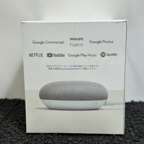 ●Google Home Mini グーグル ホーム ミニ スマートスピーカー GA00210-JP チョーク 家電 未使用 未開封保管品●の画像3