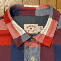 Brooks Brothers Red Fleece ブルックスブラザーズ ブロックチェックネルシャツ　サイズ表記L レッド系　チェック柄 中古品　コットン100%_画像5