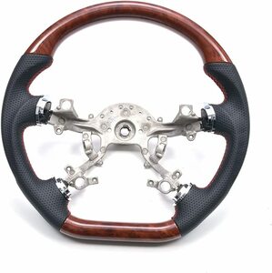 DELICA D5/PAJERO Delica D:5 previous term (2007.1~2019.2) Pajero (2006.10~2019.08) original exchange steering gear gun grip steering wheel tea wood grain 