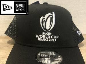 レア！　定価4840円　NEW ERA ラグビーワールドカップ　フランス 2023　帽子　黒　メッシュ　ADJSUTABLE フリーサイズ