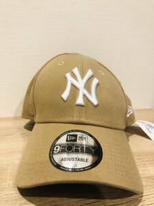 訳アリ　NEWERA　ニューヨークヤンキース　9FORTY ADJUSTABLE カーキ