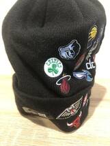 NBA　NEWERA 全チームロゴ　ニット帽　黒　バスケットボール　ニューエラ_画像3