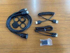 ガレージメカニック 4点セット HDMI＆USBソケット、HDMIカールコード、USBタイプCカールコード、メスメスジョイントのセット ジムニー