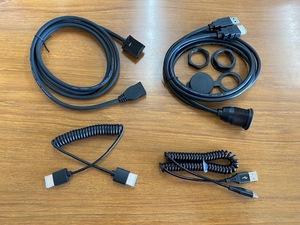 ガレージメカニック　4点 HDMI接続ケーブル、HDMI&USBソケット、HDMIカールコード、USBタイプCカールコード、純正ナビ用 新型スペーシア