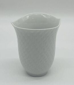 【い-1-25】美品 Meissen 波の戯れ タンブラー マイセン 酒器 食器 ホワイト ブランド洋食器 箱無し