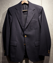 RRL ITALY製アーリースタイル NAVY BLAZER 紺ブレザー 36S 一級技能士職人 全解体直し極上FITアップデート済 検 XS デニム バッグ レザー _画像1