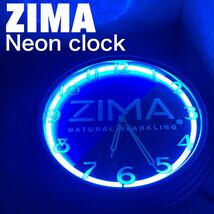 【実働】ZIMA ネオンクロック　時計　アメリカン雑貨　掛け時計　ジーマ　USA ガレージ　バー_画像1