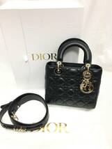 Christian Dior クリスチャンディオール My ABCDior マイレディディオール 2Way ハンドバッグ ショルダー ブラック 黒 バッジメタル_画像1