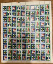50円切手 100面シート 全国安全週間 1977年（昭和55年） みほん切手付き_画像1