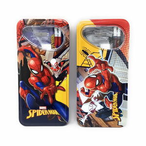 スパイダーマン マーベル 文具付き缶ペンケース （2種アソート） 8851673177986 キャラクター グッズ