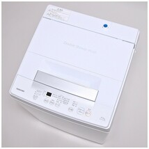 超美品 TOSHIBA 東芝 電気洗濯機 標準洗濯容量4.5kg・標準脱水容量4.5kg Wダブルシャワー洗浄 2023年製 AW-45GA2 付属品 使用頻度少_画像1