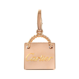  Cartier shopping bag K18PG pink gold charm used 