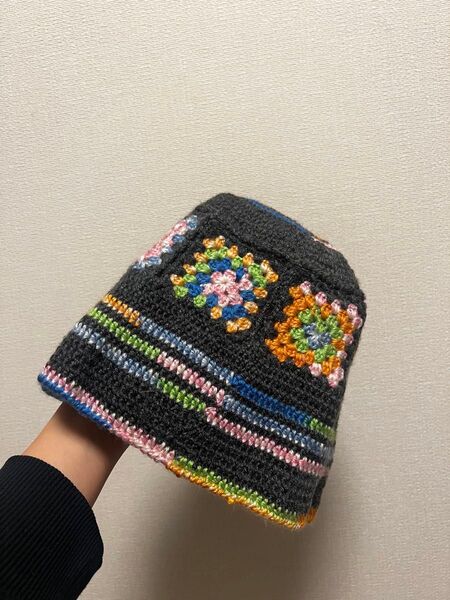 手編み ニット帽
