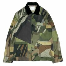 sacai サカイ　x KAWS Open Collar LSV Shirts カーキ サイズ:2_画像1