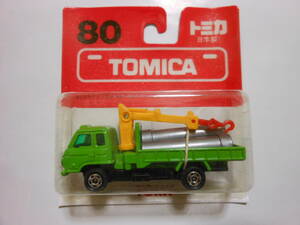 トミカ　No.80　ニッサンディーゼル　コンドル　クレーントラック　緑　ブリスターパック　日本製　BP　未開封