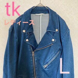 tk. ジーンズジャケット　ジージャン　レディースサイズL