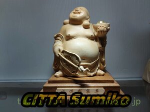 布袋 布袋様 置物 七福神 布袋尊 置物 木彫 仏像 金運 笑門来福 夫婦円満 縁起物 仏教美術