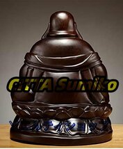 開運七福神 木彫り 仏像 黒檀彫刻 高さ15cm_画像4