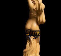 希少新品！高級木彫りのアイデア実木リビング装飾彫刻セクシー美女の置物_画像6