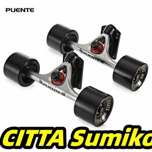 PUENTE スケートボードトラック4 ホイール ライザーパッド ABEC ミニクルーザー ロングボード用 9ベアリング ボルトナット